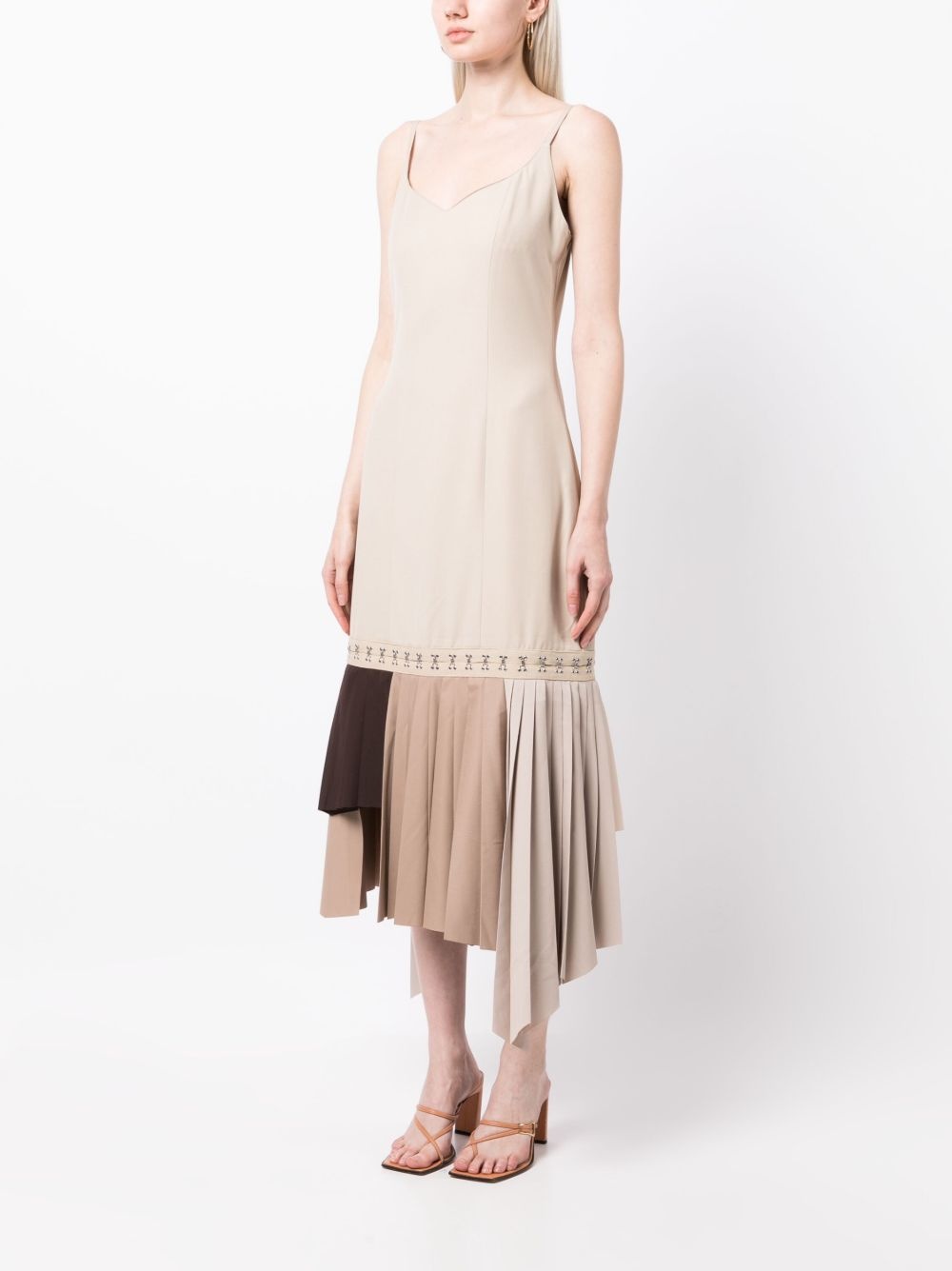 sleveless pleated midi dress - 3