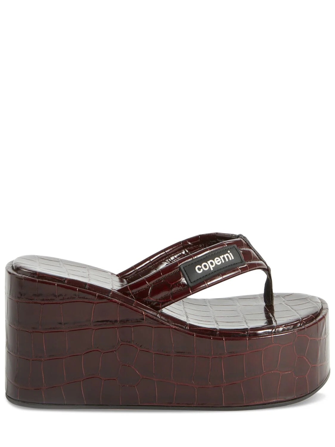 CROCO BRANDED WEDGE SANDAL (BLACK) - 2