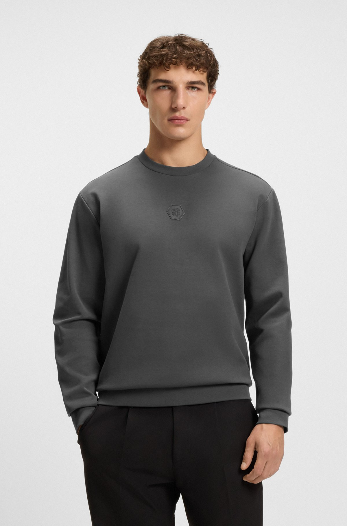 SWEATSHIRT WITH DOUBLE B MONOGRAM - 2