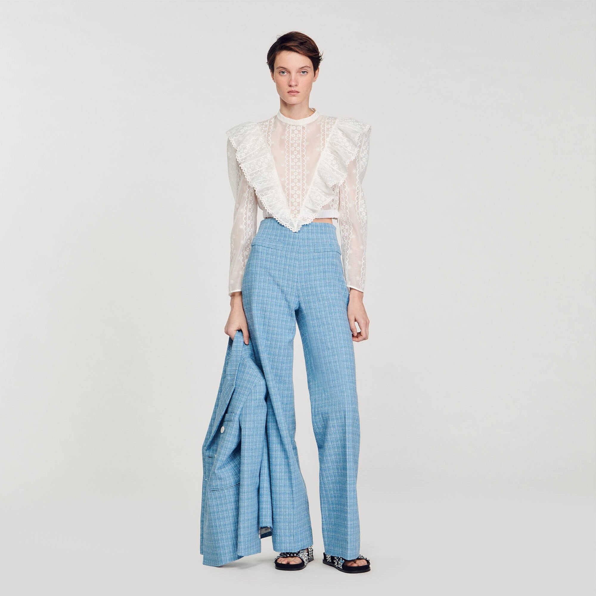 BRODERIE ANGLAISE CROP TOP - 2
