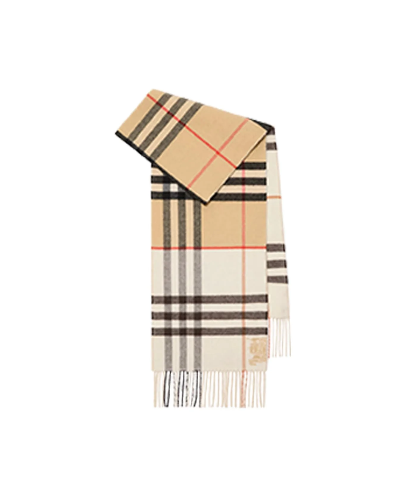 Cashmere Check Scarf - 1