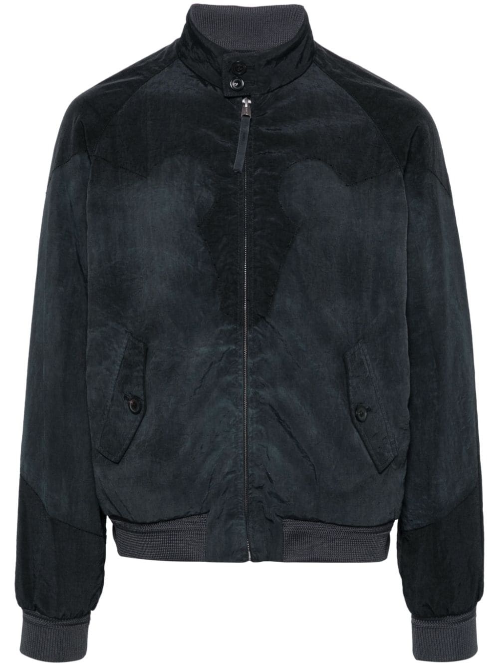 crinkled zip-up jacket - 1