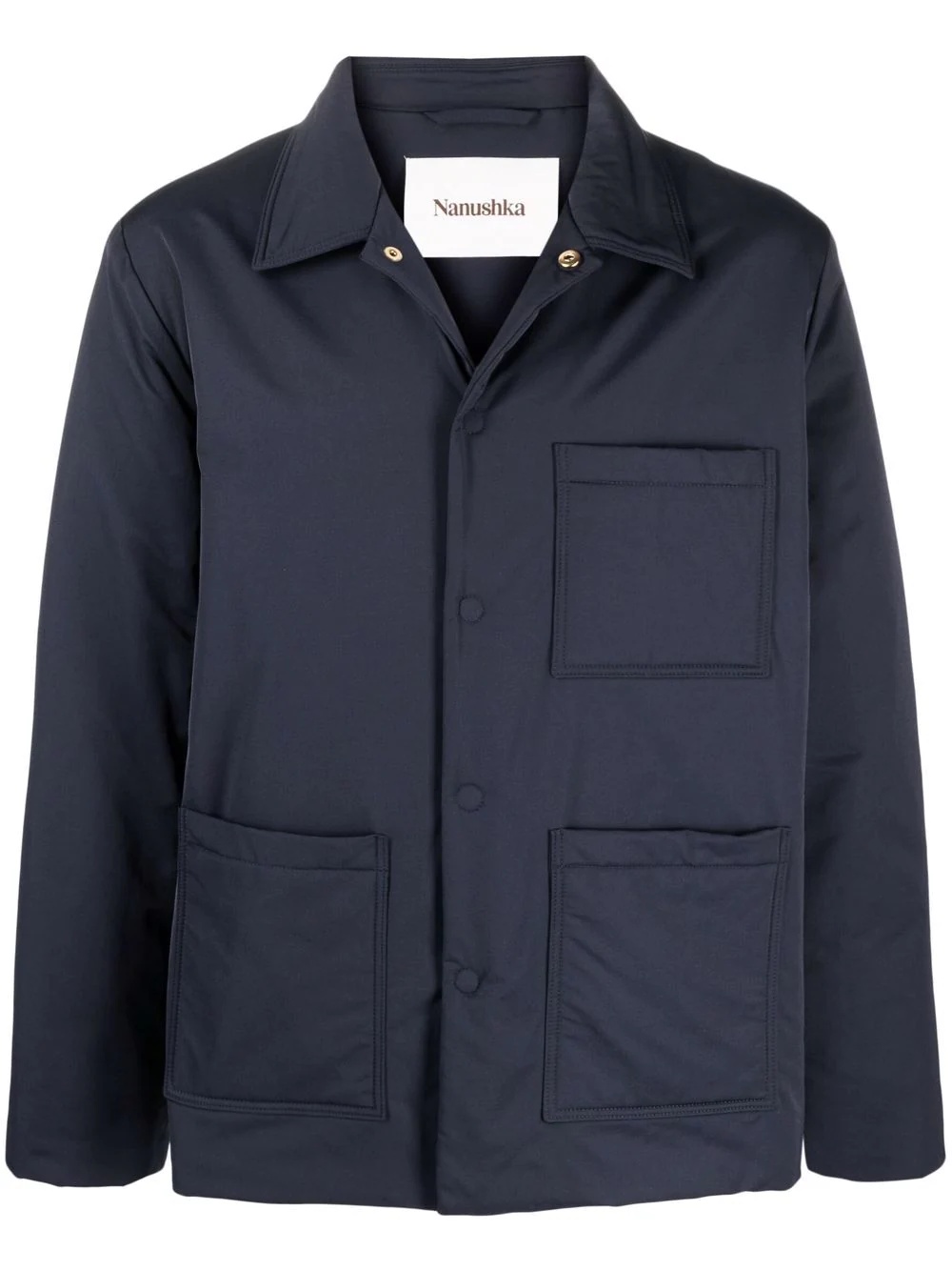 wadded technical shirt jacket - 1