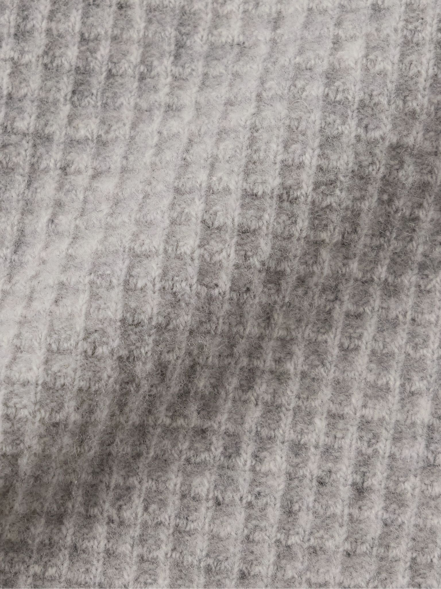 Barkley Waffle-Knit Wool and Cashmere-Blend Overshirt Gray - 5