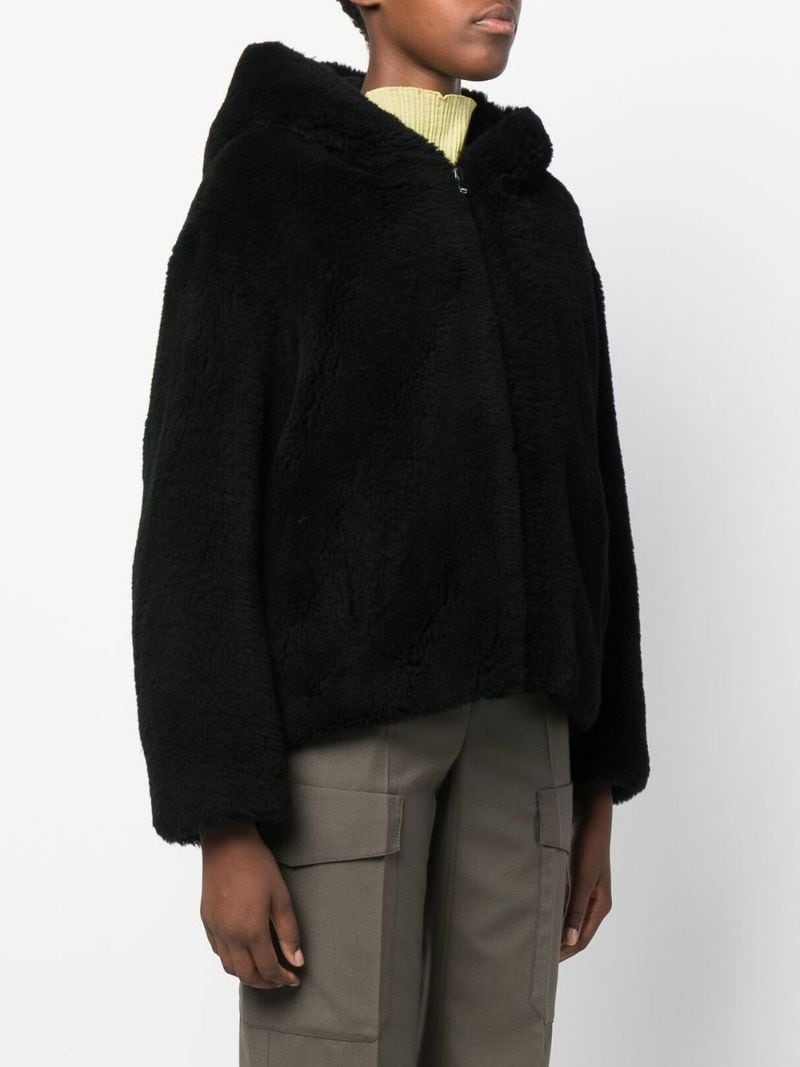hooded wool jacket - 6