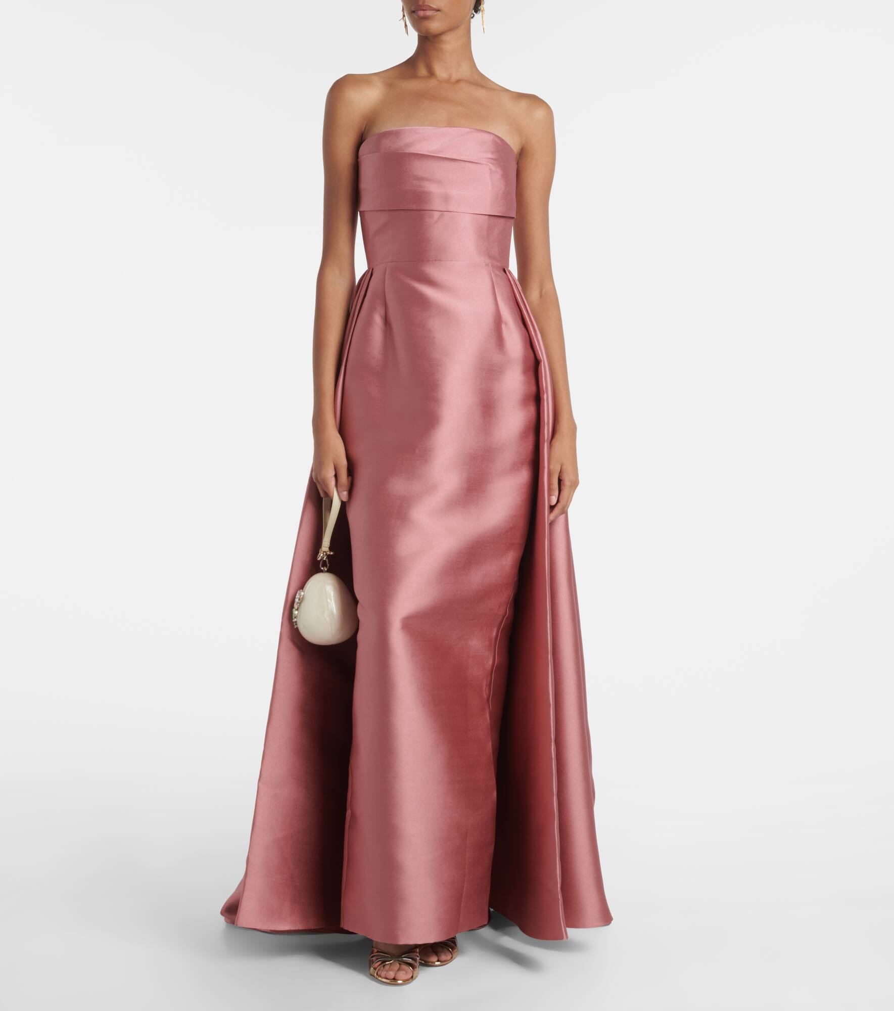 Strapless satin gown - 2