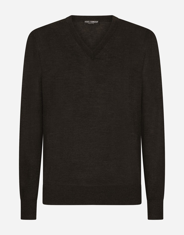 Cashmere v-neck sweater - 3