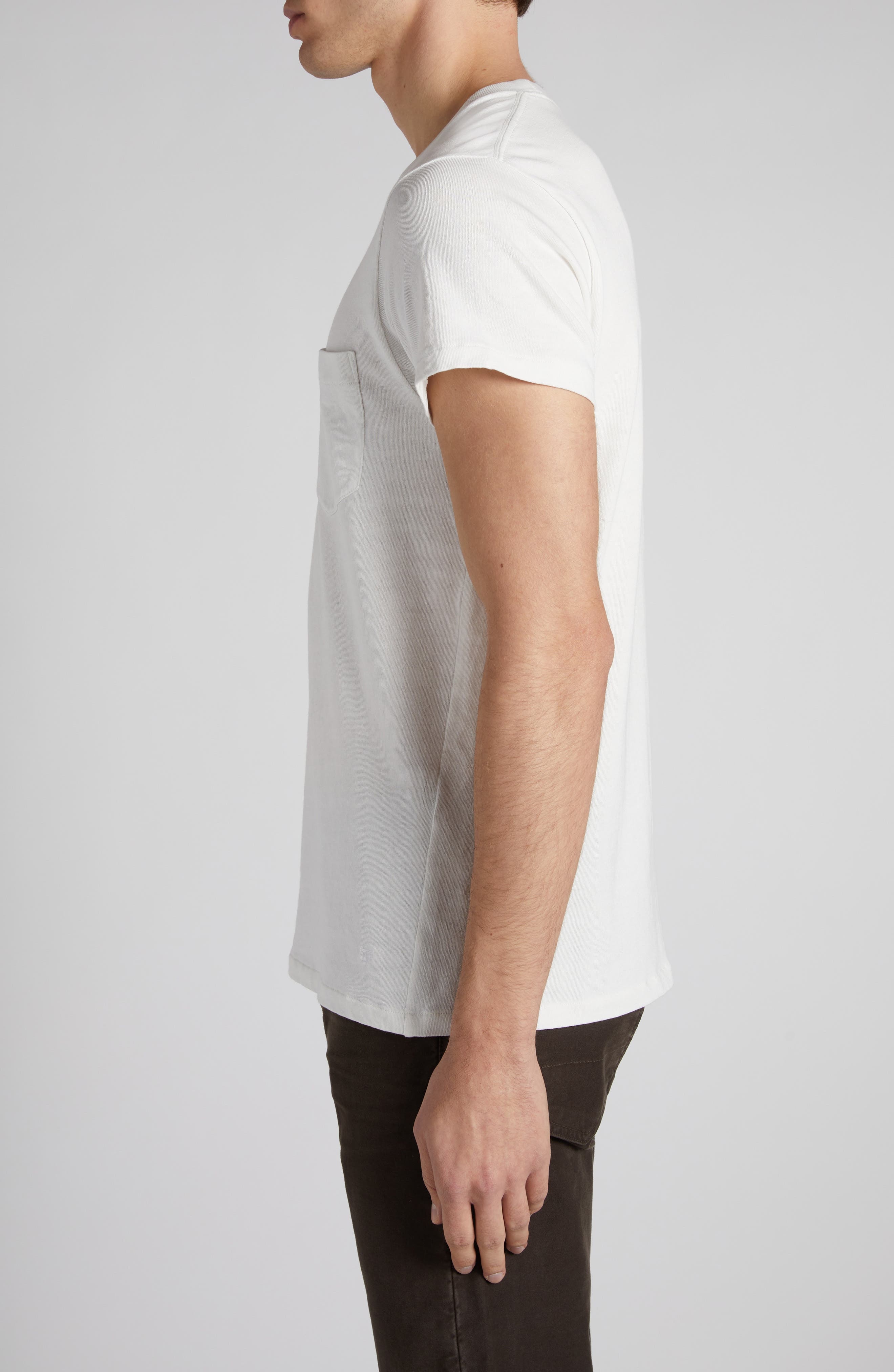 Cold Dye Cotton Pocket T-Shirt - 4