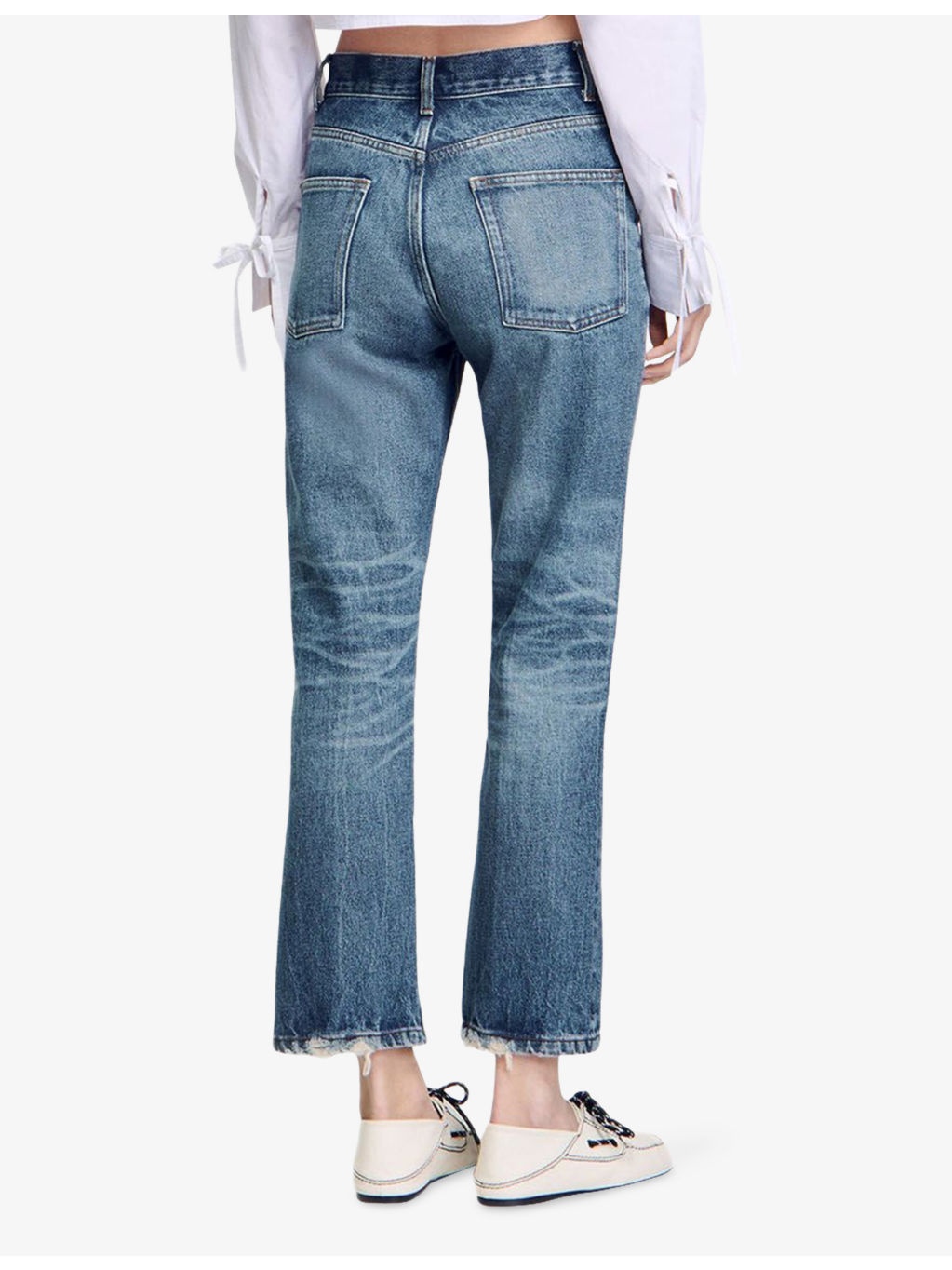 Faded Straight-Leg Denim Jeans - 4