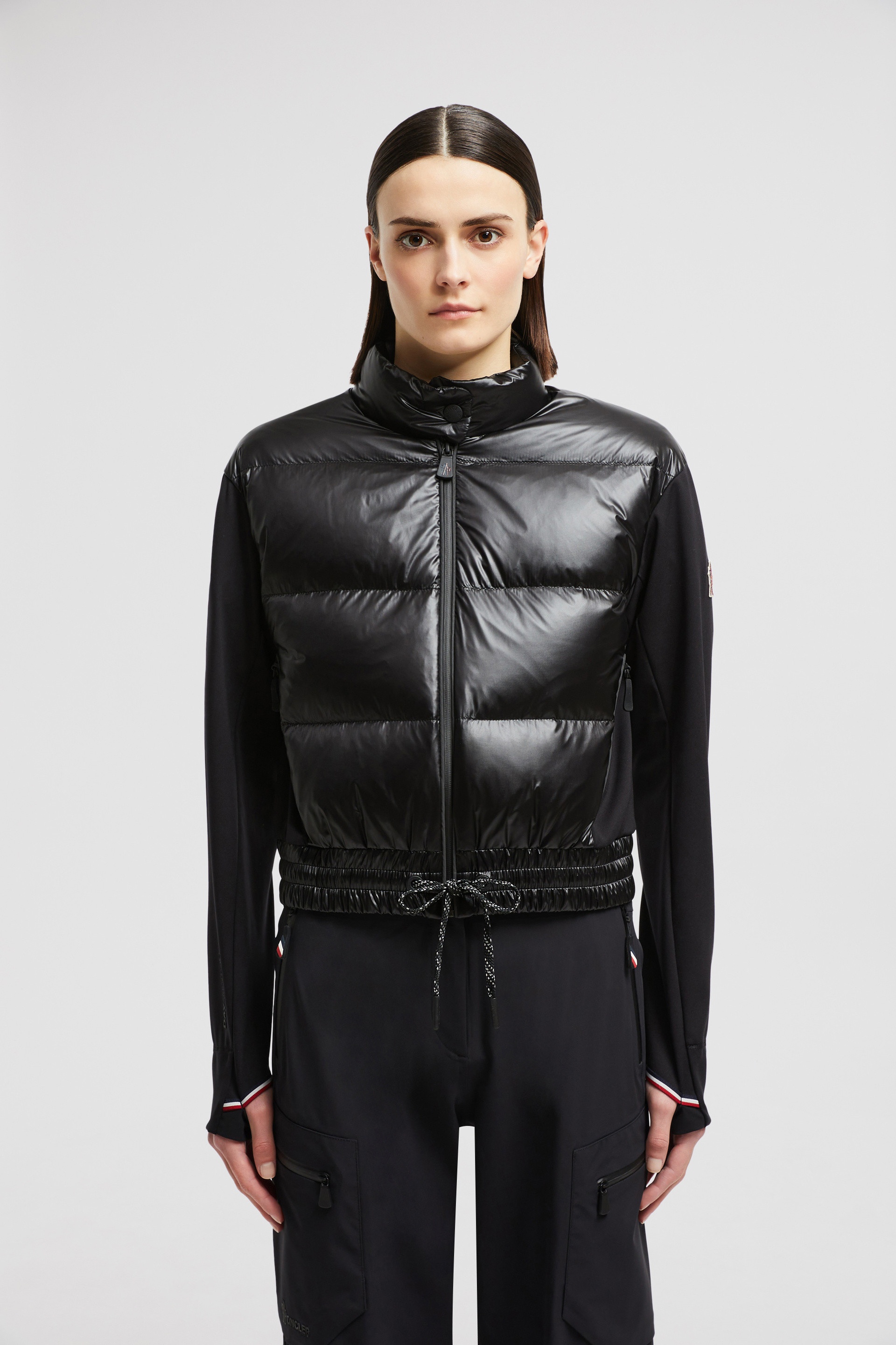 Padded Zip-Up Jersey Cardigan - 3