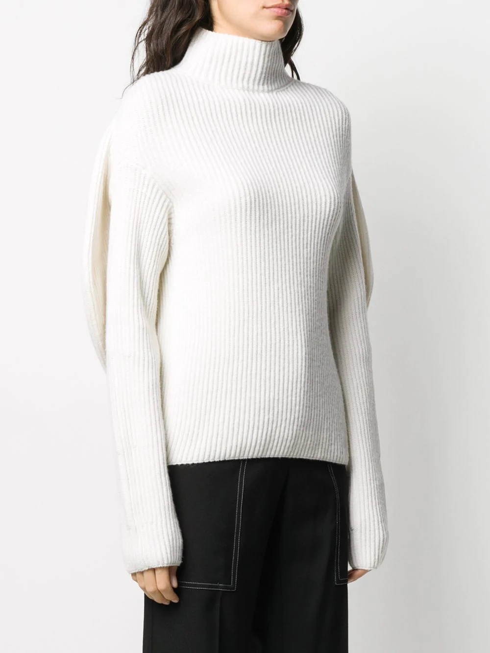 ribbed knit jumper - 3