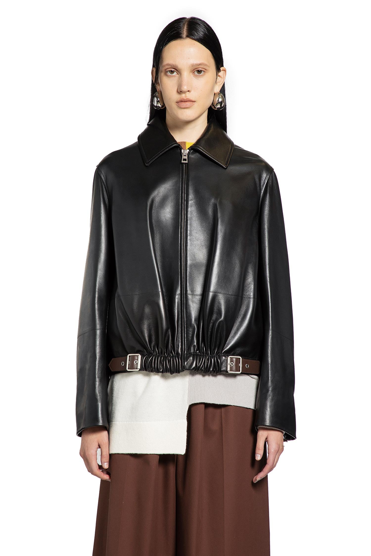 Belted Jacket In Nappa Lambskin - 1