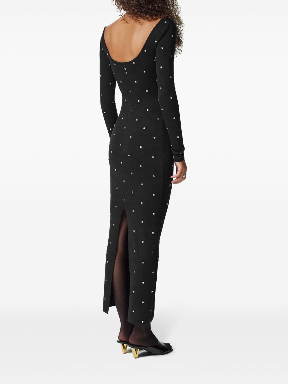 stud-embellished maxi skirt - 4