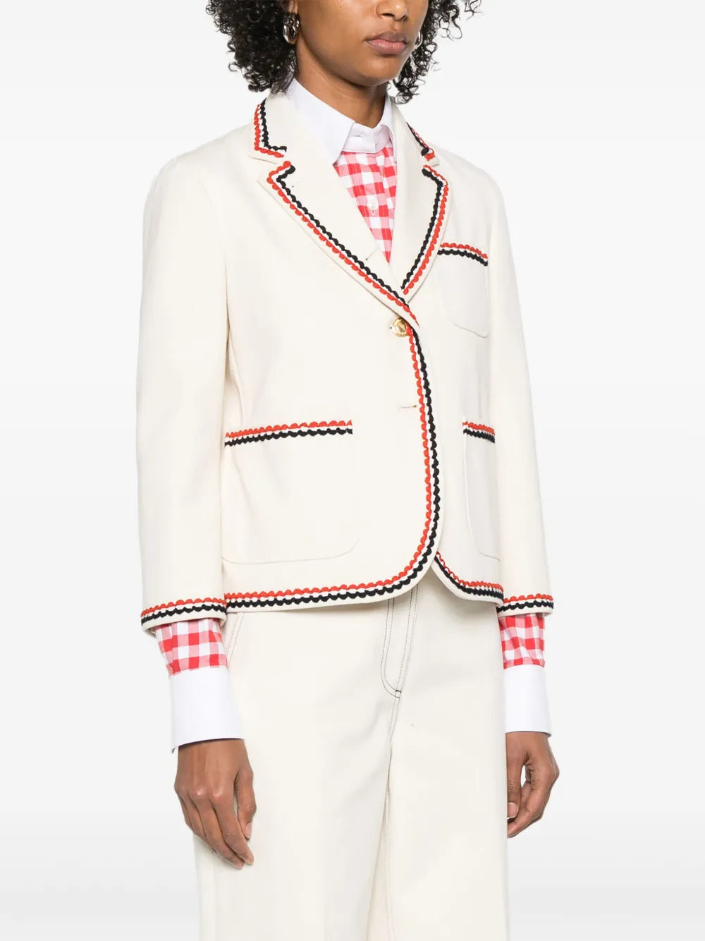 Selvedge Denim Cropped Sack Sportcoat Women - 3