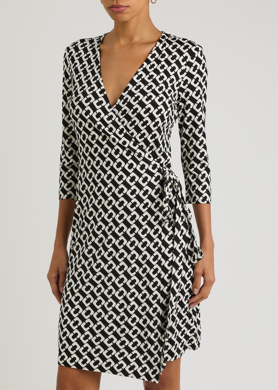 Diane Von Furstenberg Julian Printed Silk Mini Wrap Dress - 2