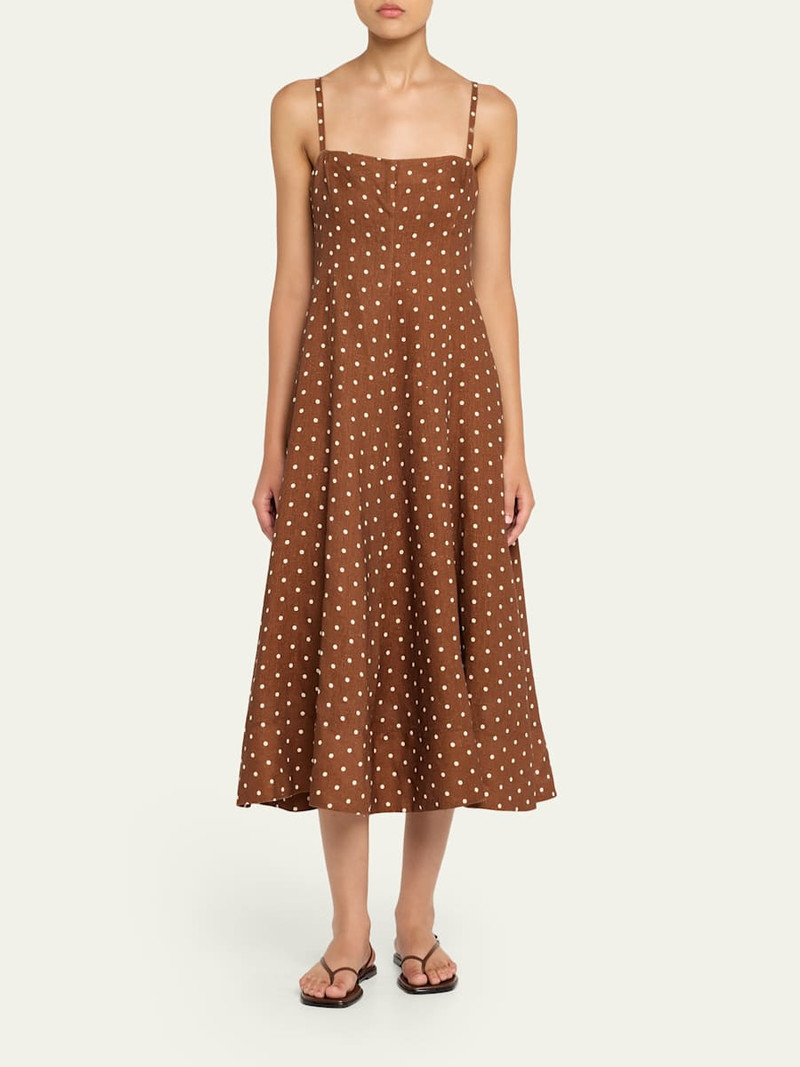 Cara Cara Gimlet Polka Dot Midi Dress outlook