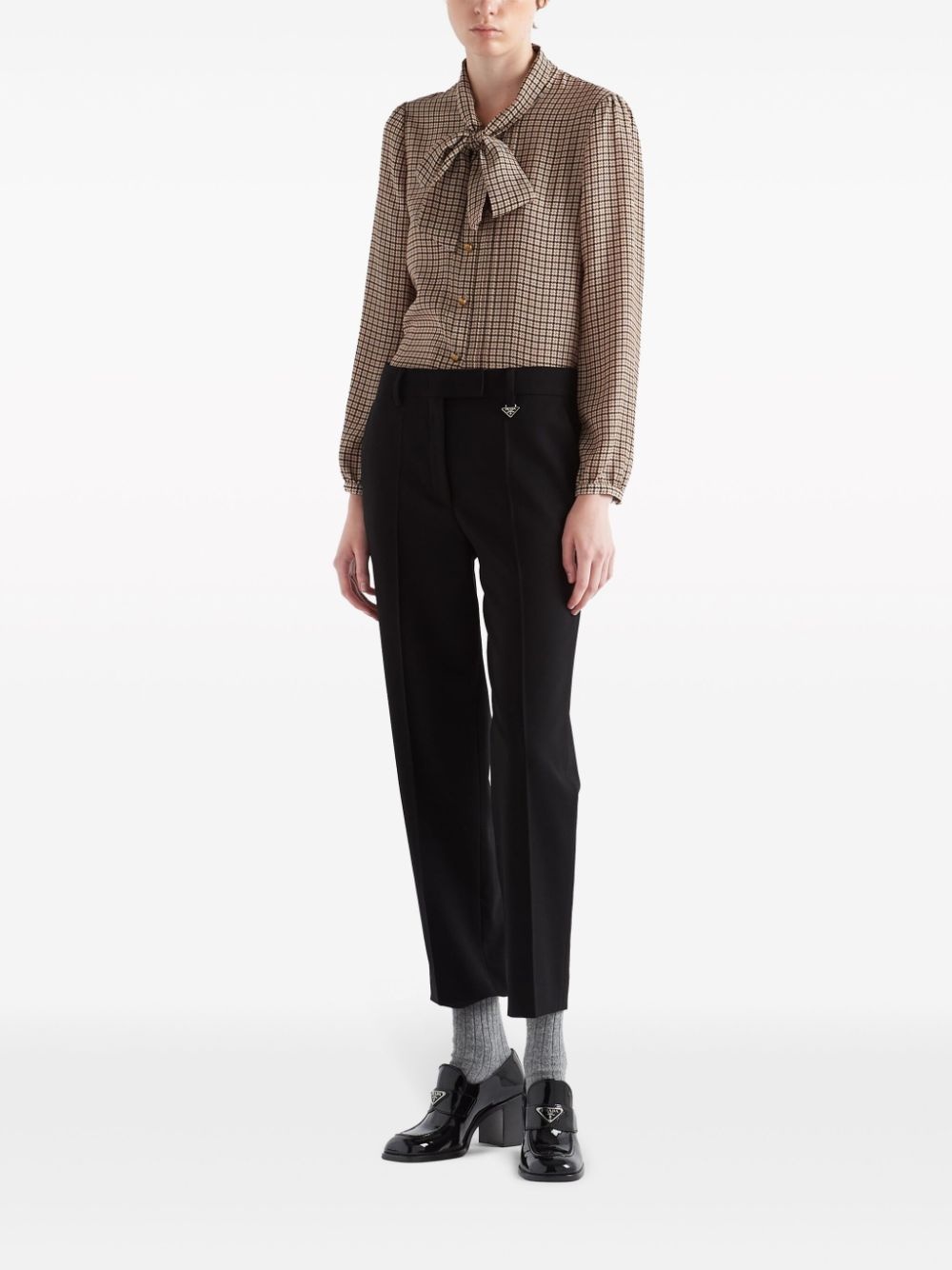 virgin-wool cropped trousers - 2
