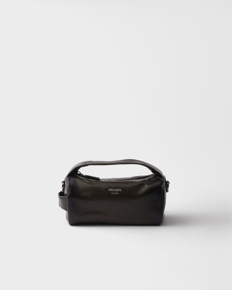 Antiqued leather shoulder bag 1