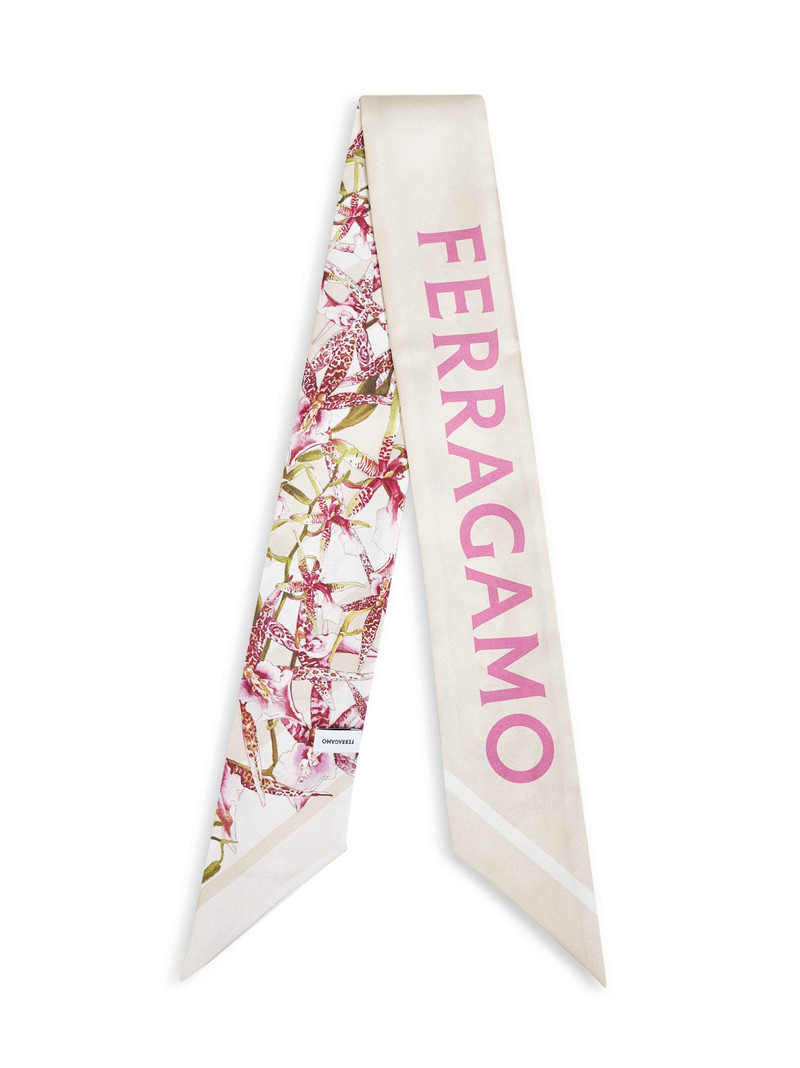 FERRAGAMO Gaia-printed silk twill bandeau outlook