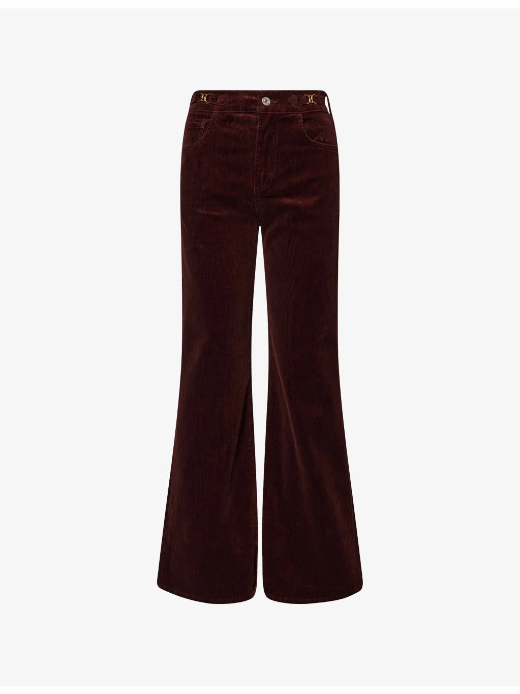 Kimberly Flared Stretch-Cotton Trousers - 1