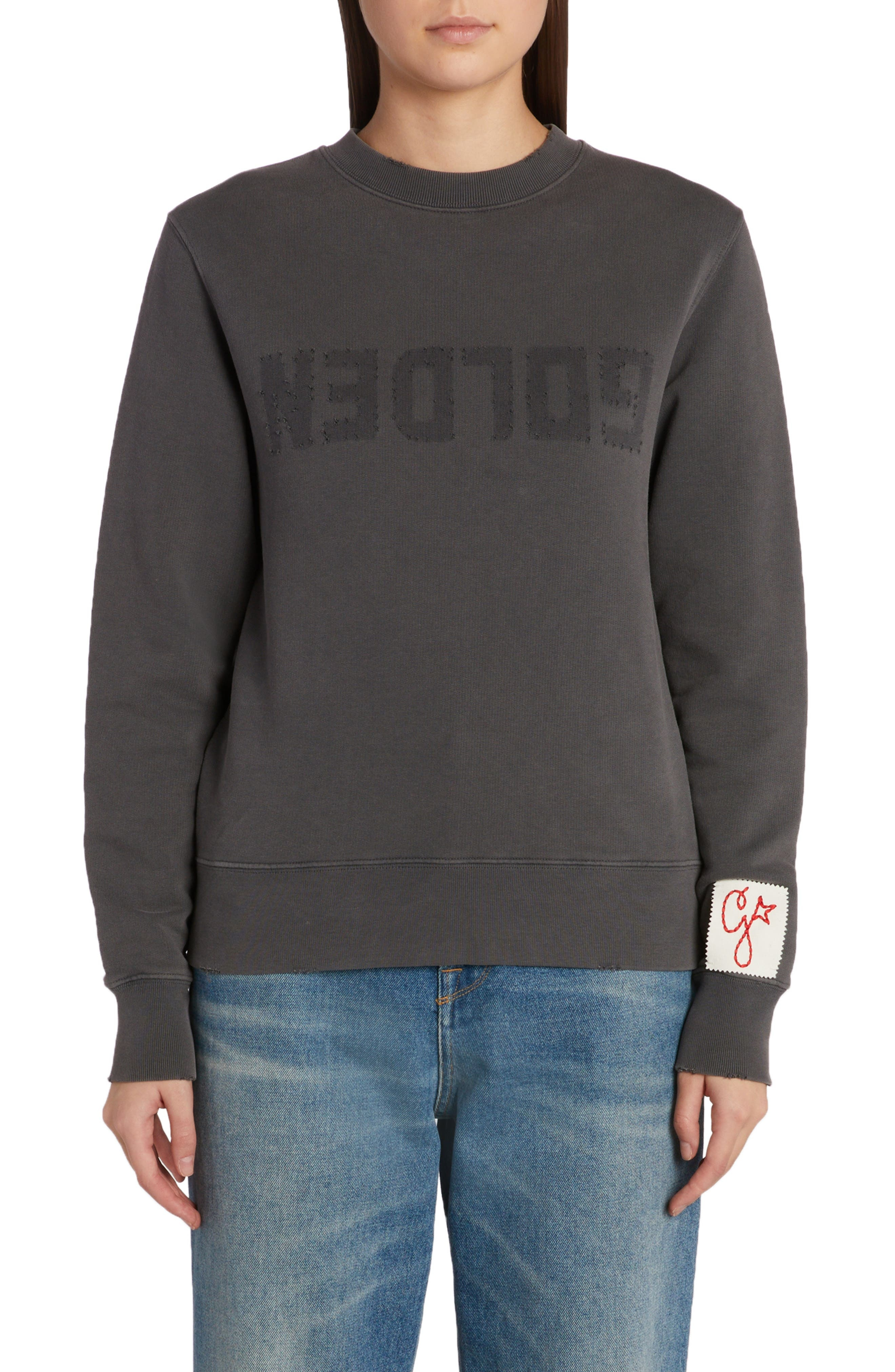 Distressed Logo Graphic Sweatshirt - 1