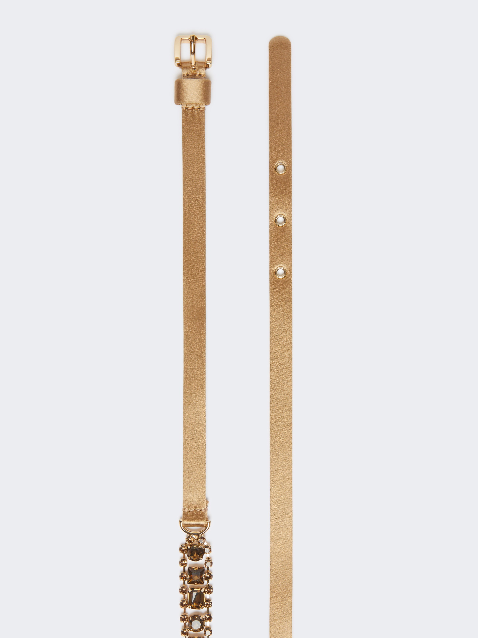 GIORAS Bejewelled satin belt - 2