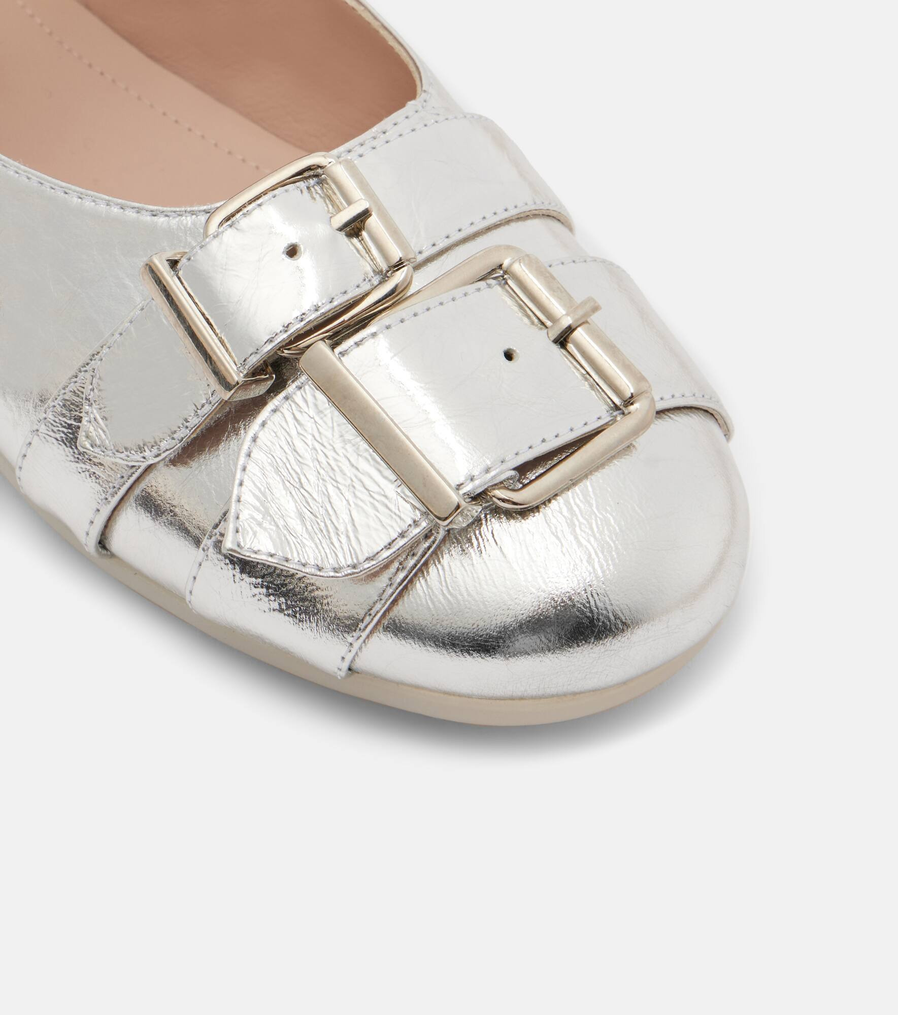 Buckle Ballerina Grip leather ballet flats - 5