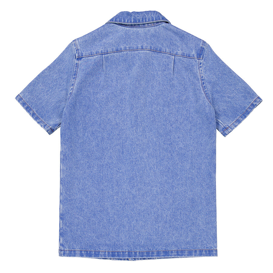 Marni Short Sleeve Denim Logo Shirt - 6