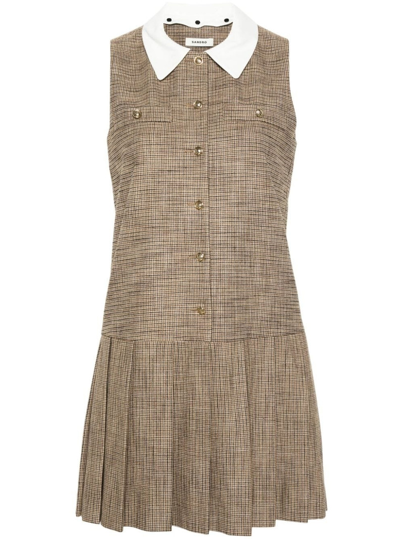 Sandro houndstooth-pattern mini dress - SFPRO03868 | REVERSIBLE