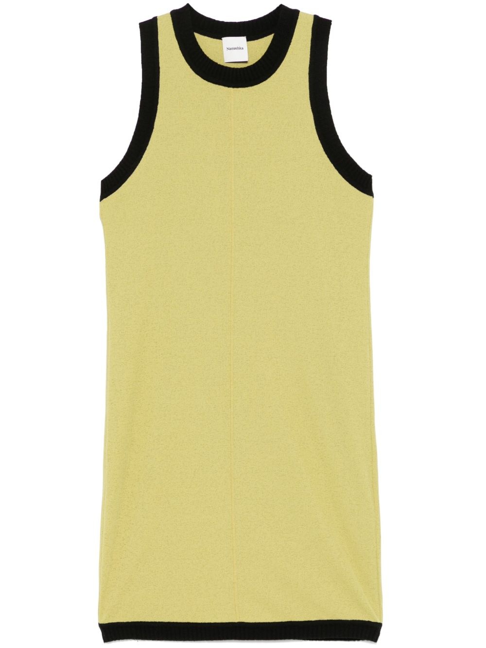 ribbed-trim mini dress - 1