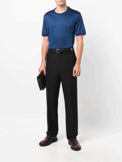 Brioni floral-embroidered cotton T-shirt outlook