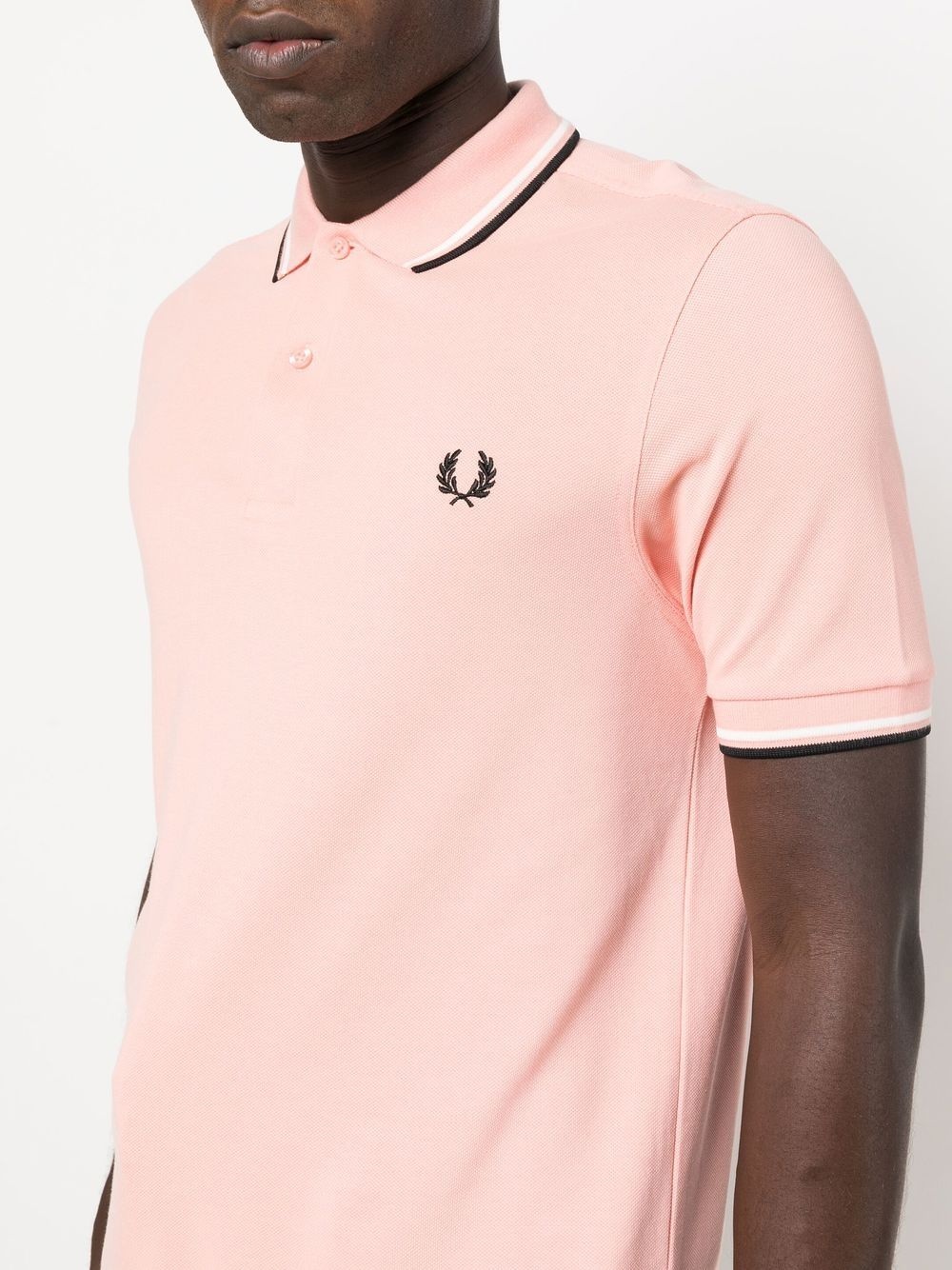 embroidered-logo short-sleeved polo shirt - 5