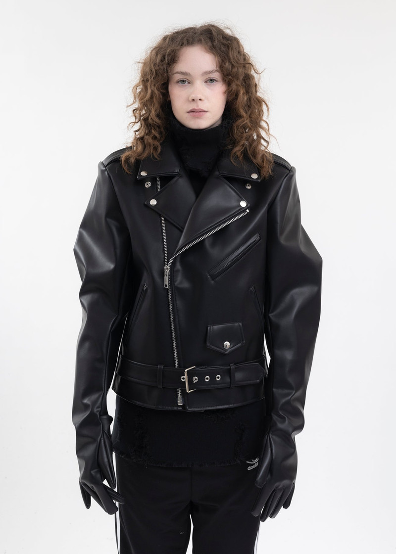 BLACK GLOVE SLEEVE RIDER'S JACKET 1