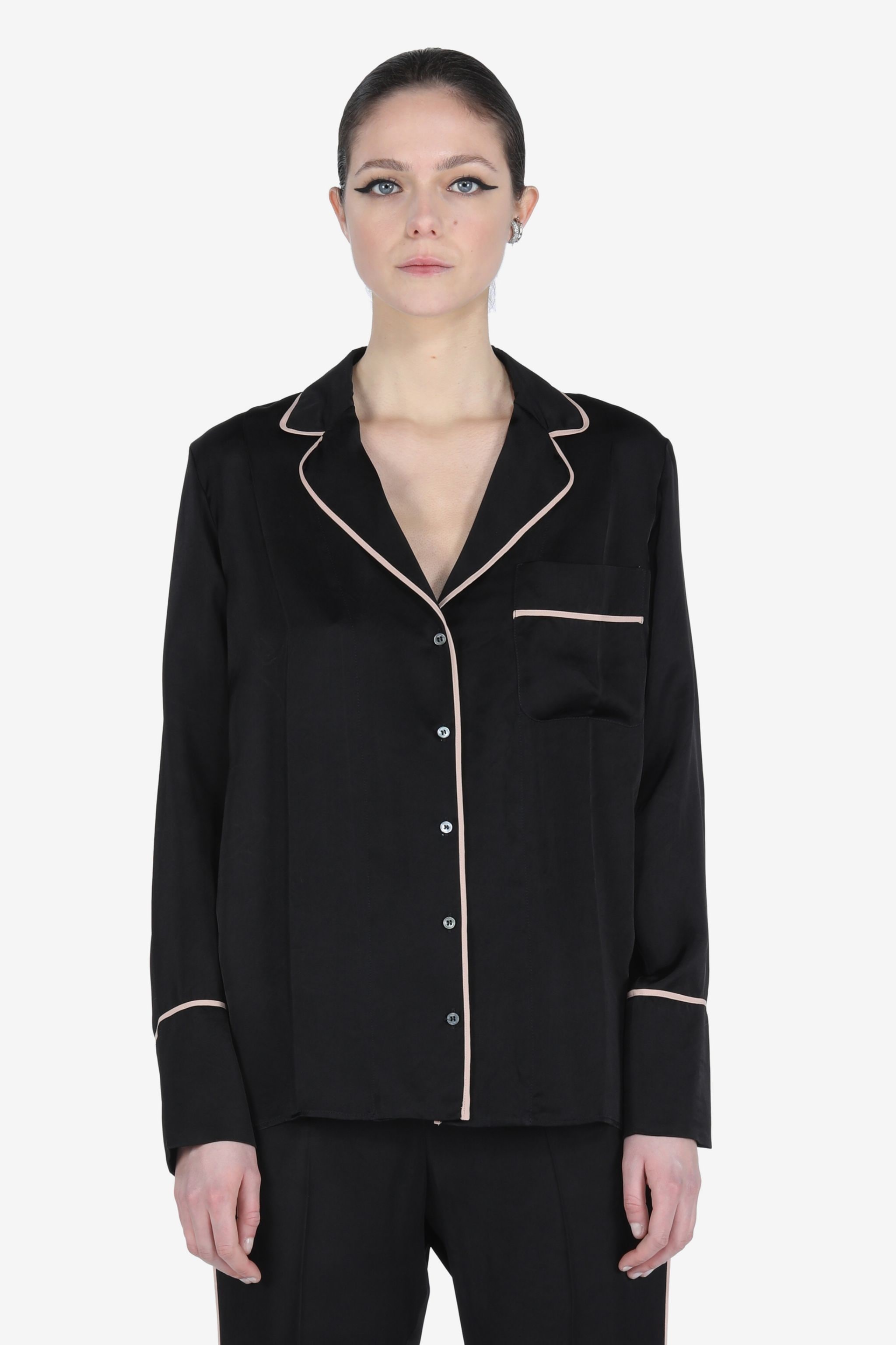 CONTRAST-TRIM SHIRT - 1