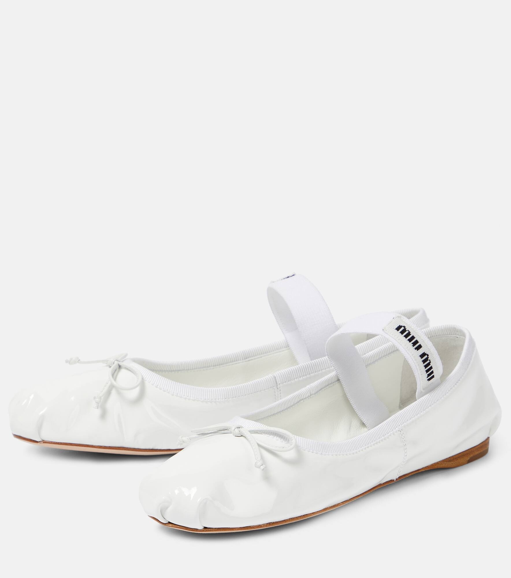 Logo patent leather ballet flats - 5