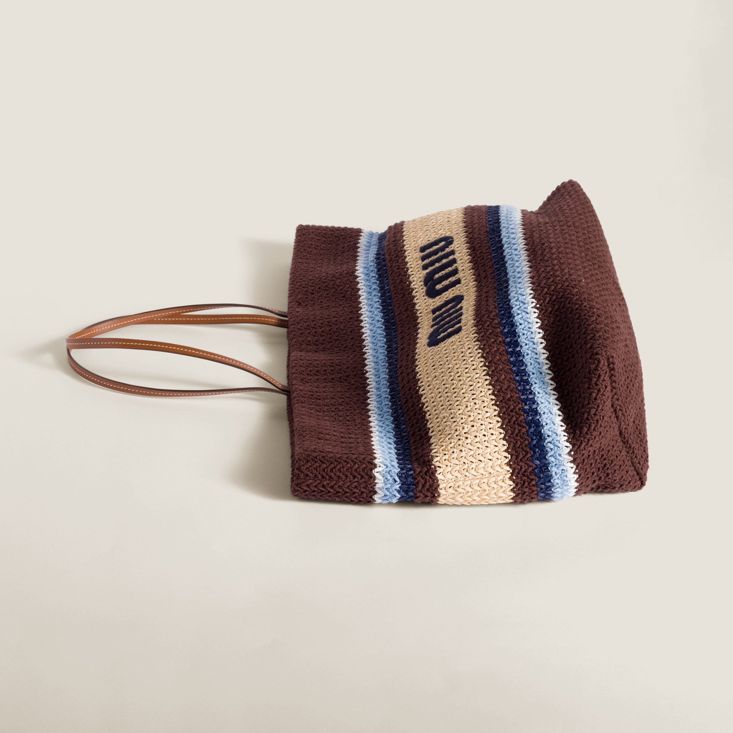 Raffia-effect woven tote bag - 7