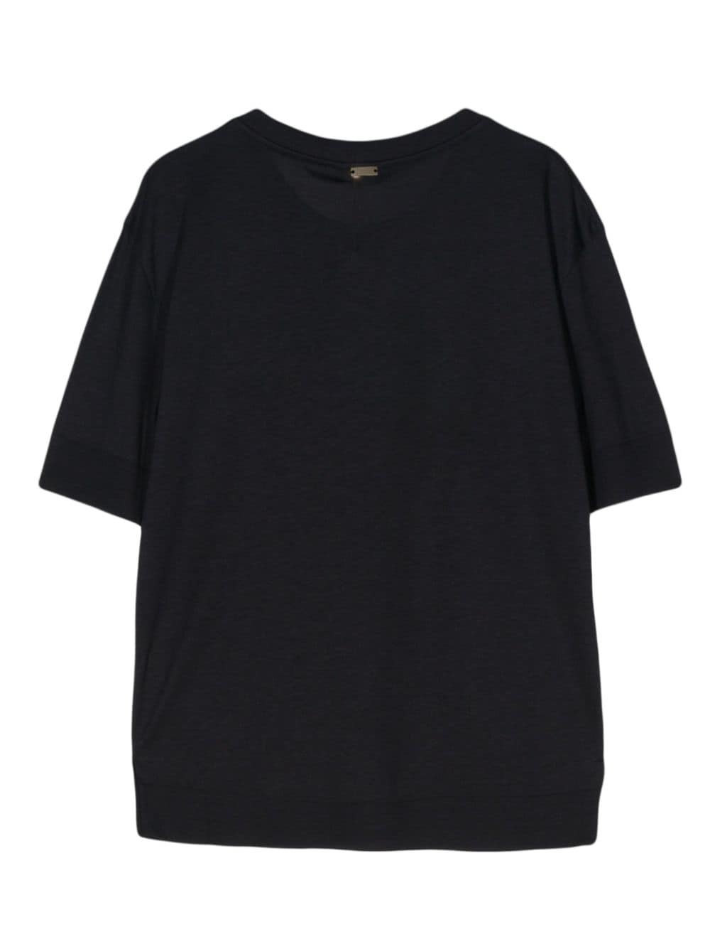 fine-knit short-sleeved jumper - 2