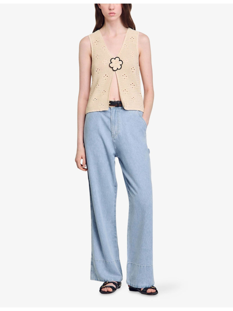 Sandro Wide-Leg Mid-Rise Baggy Jeans outlook