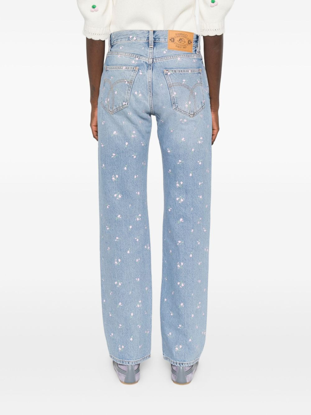 floral-print jeans - 4