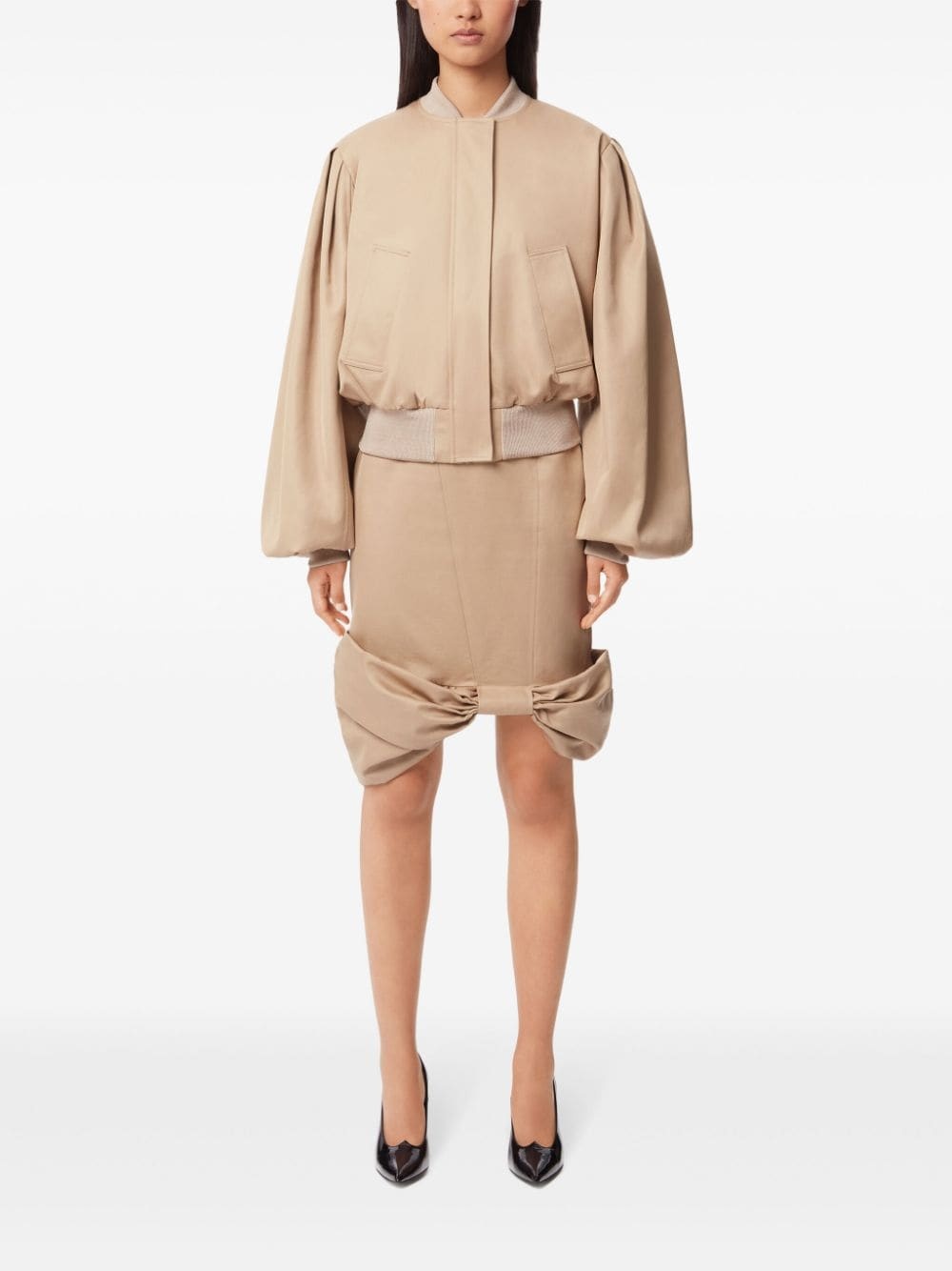 balloon sleeves bomber jacket - 2