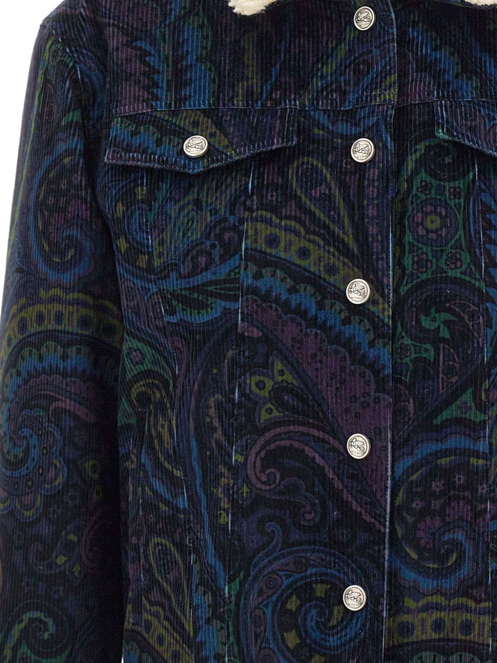 Giubbino paisley-print corduroy jacket - 4