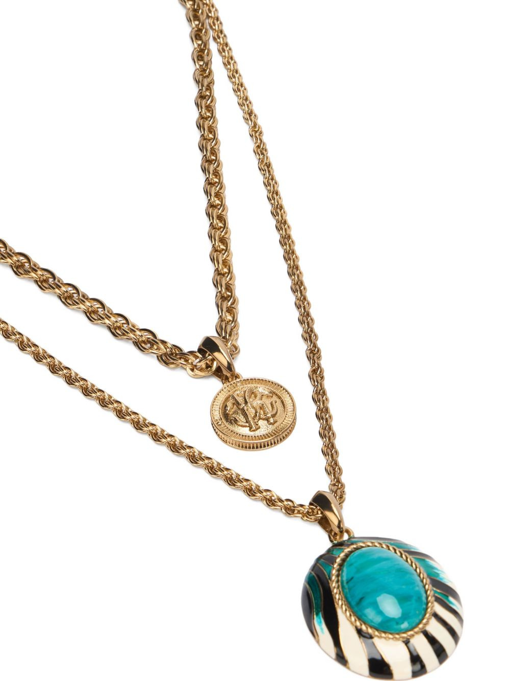 Ray Of Sea-print rope-chain necklace - 4