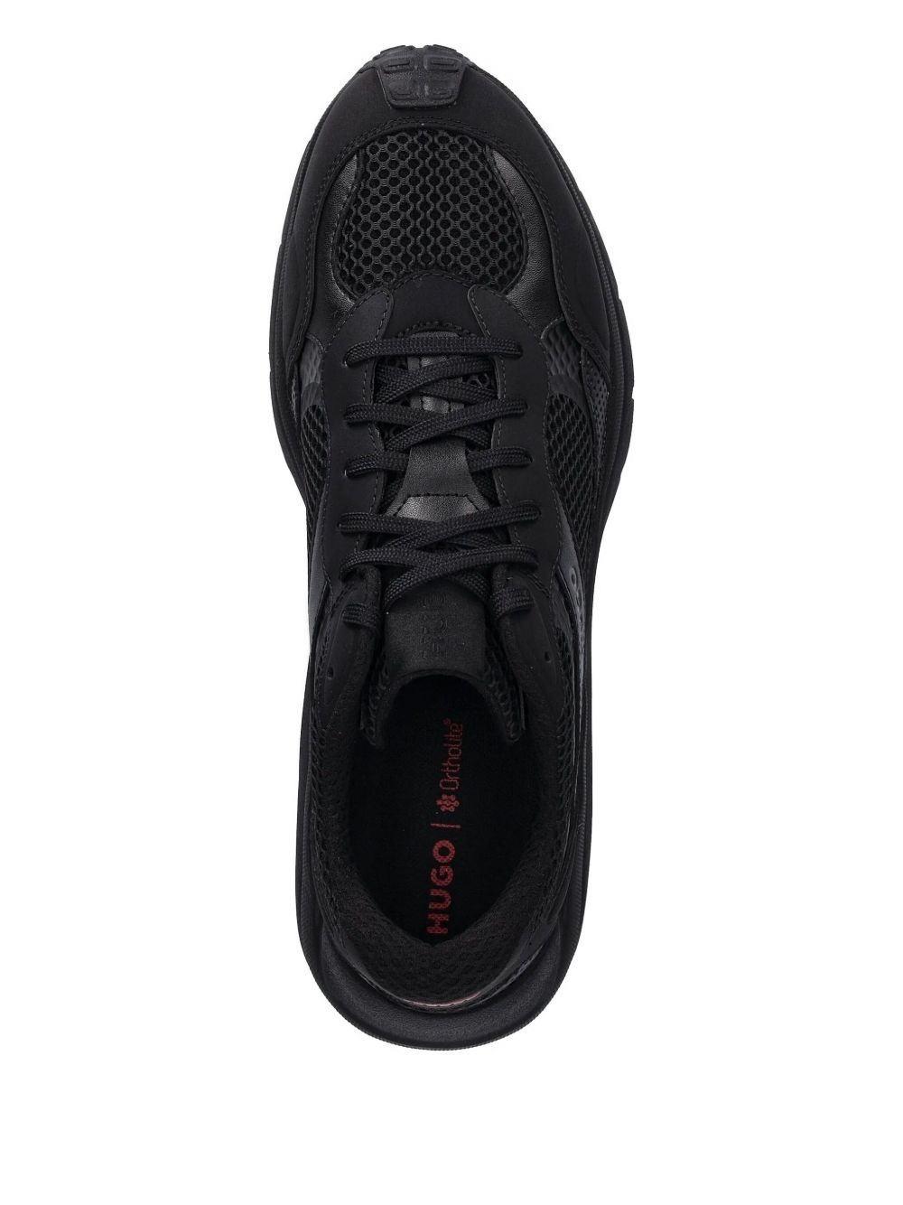 panelled lace-up sneakers - 2