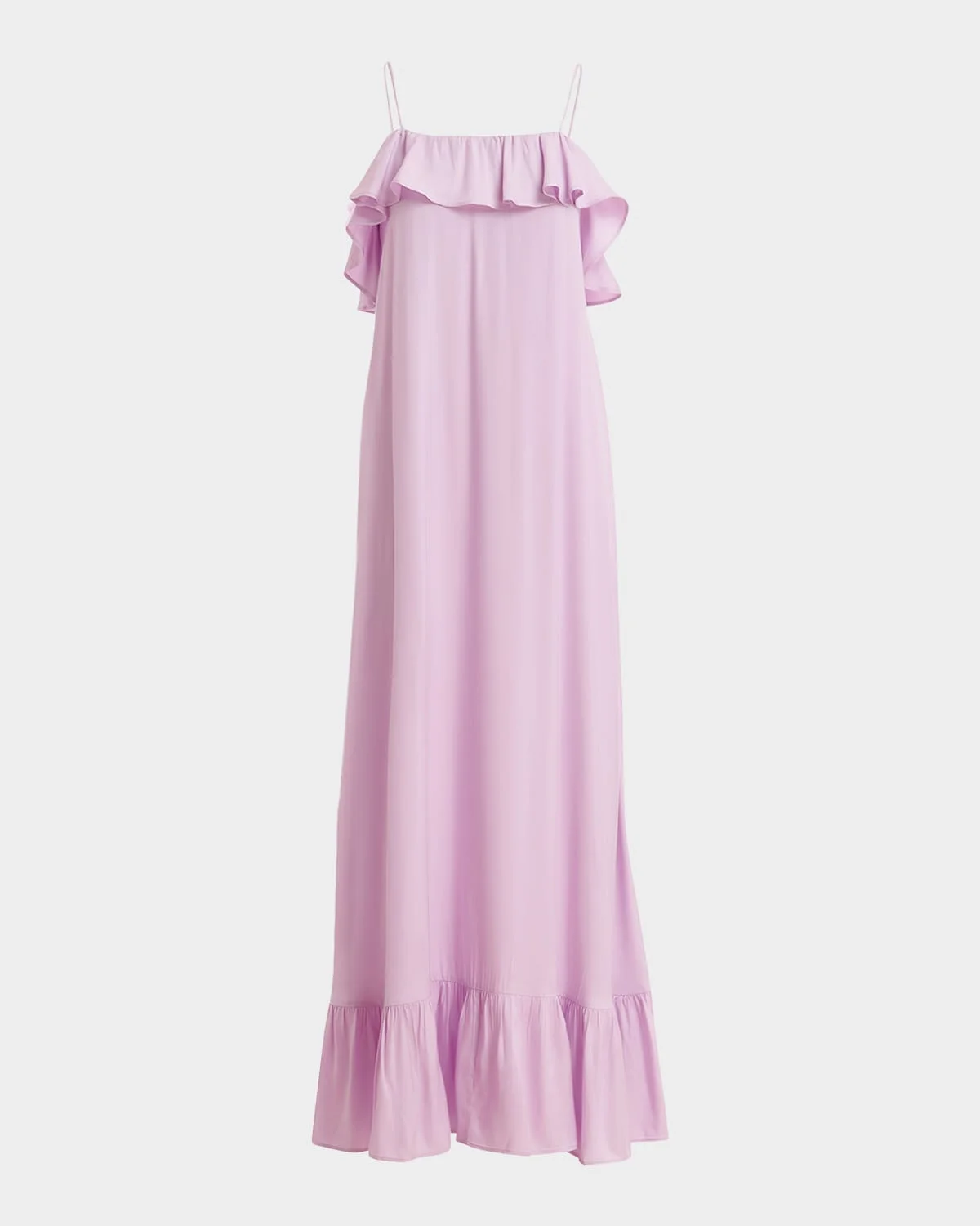 Ruffled Back-Tie Maxi Dress - 1
