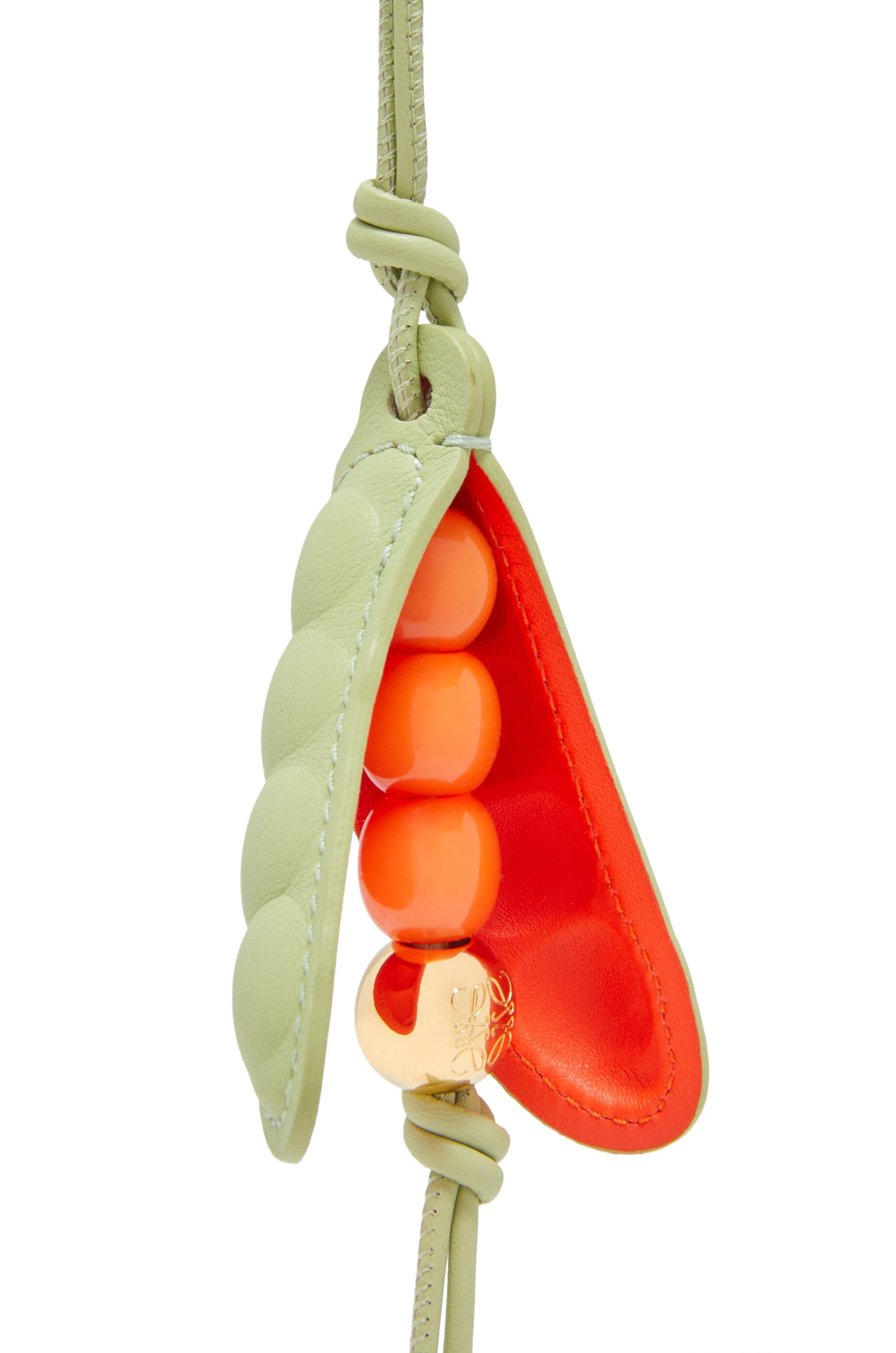 Pea pod charm in classic calfskin - 2