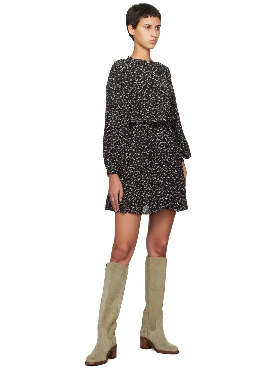 Black Amandine Minidress - 4