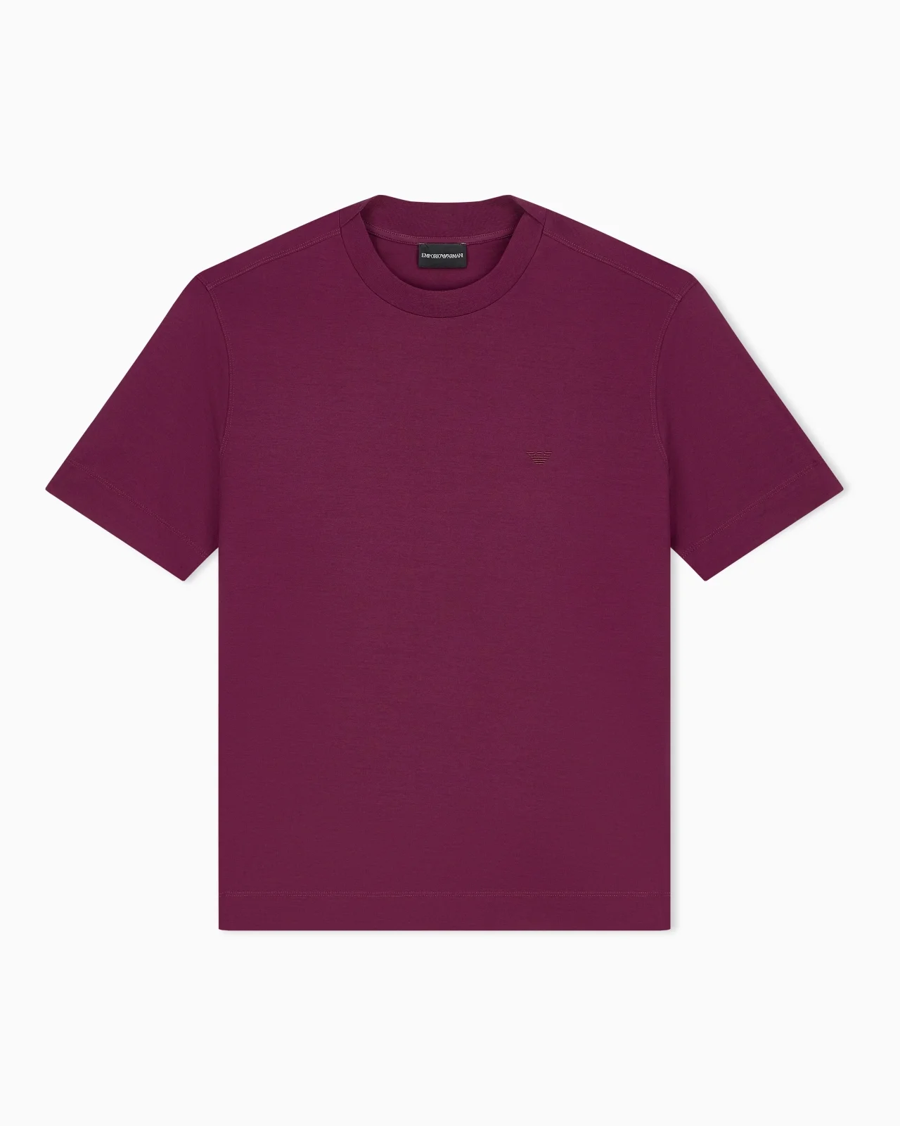 JERSEY T-SHIRT WITH MICRO EAGLE EMBROIDERY - 1