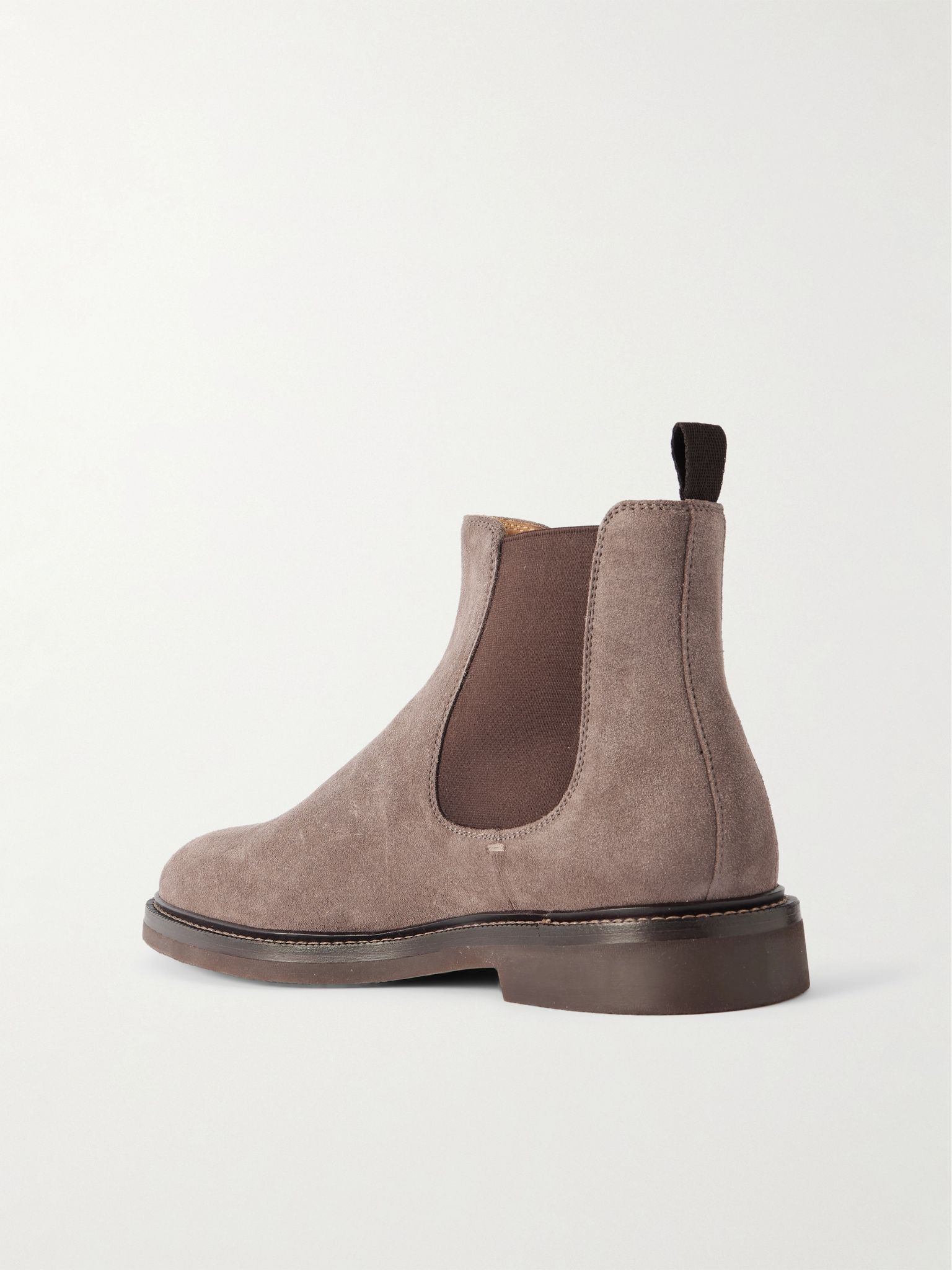 Suede Chelsea Boots Taupe - 4
