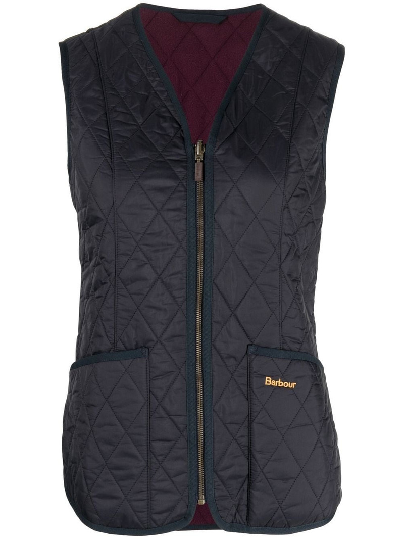 quilted V-neck gilet 1