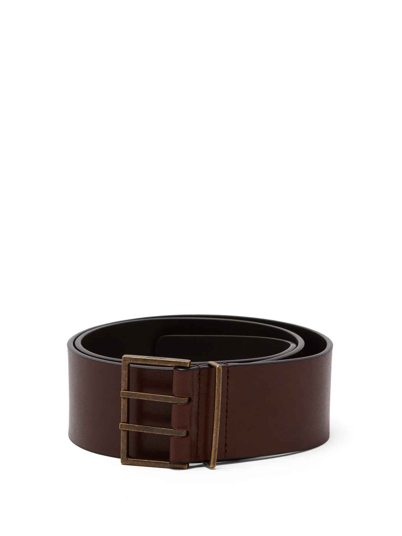 Double-prong leather belt - 1